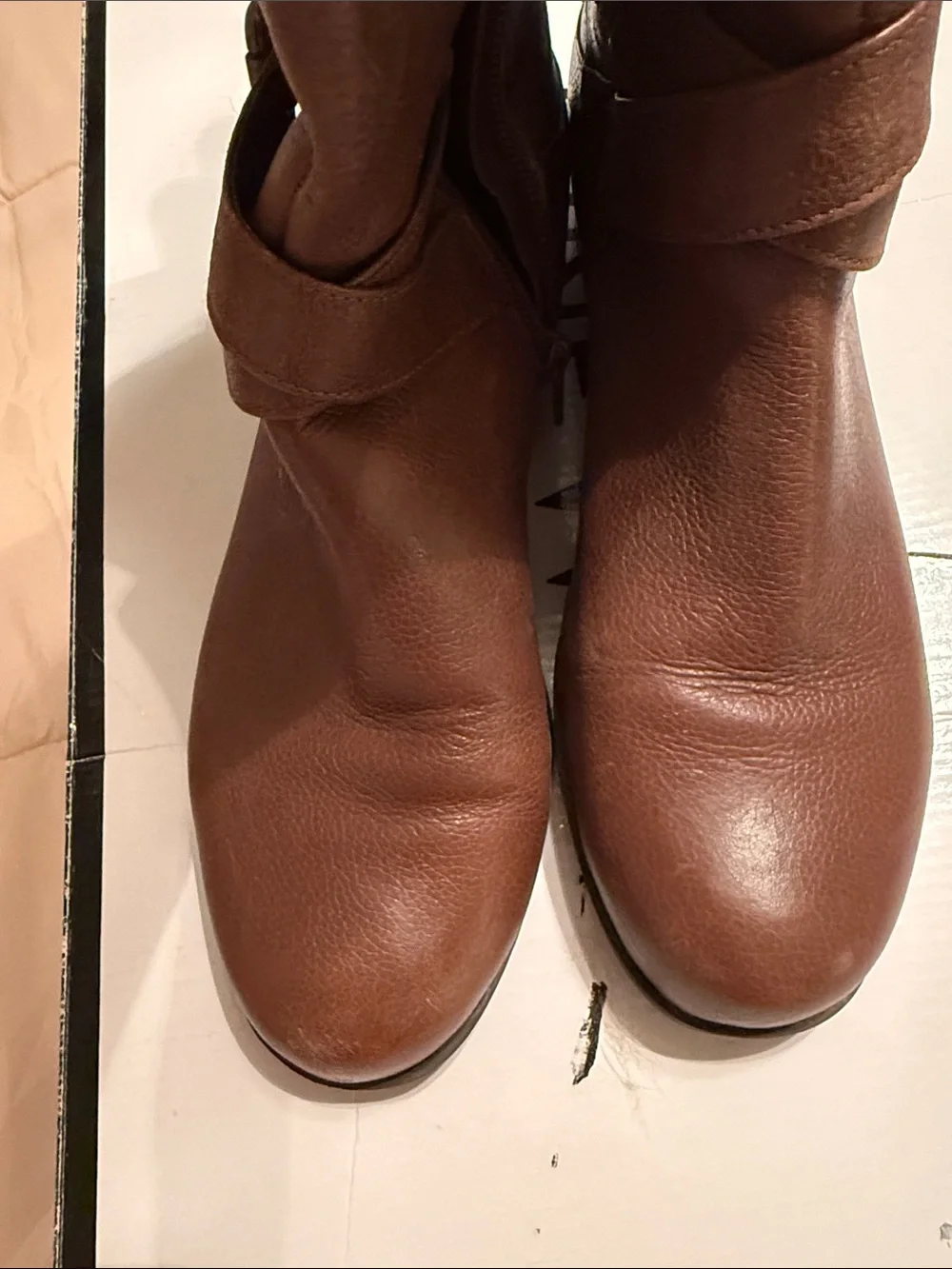 Nine West Chestnut Brown Over-the-Knee Leather Riding Boots